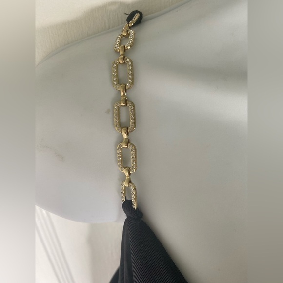 JASON WU NWT Emmett Jeweled Strap Cowl Neck Black Jumpsuit - Picture 12 of 13